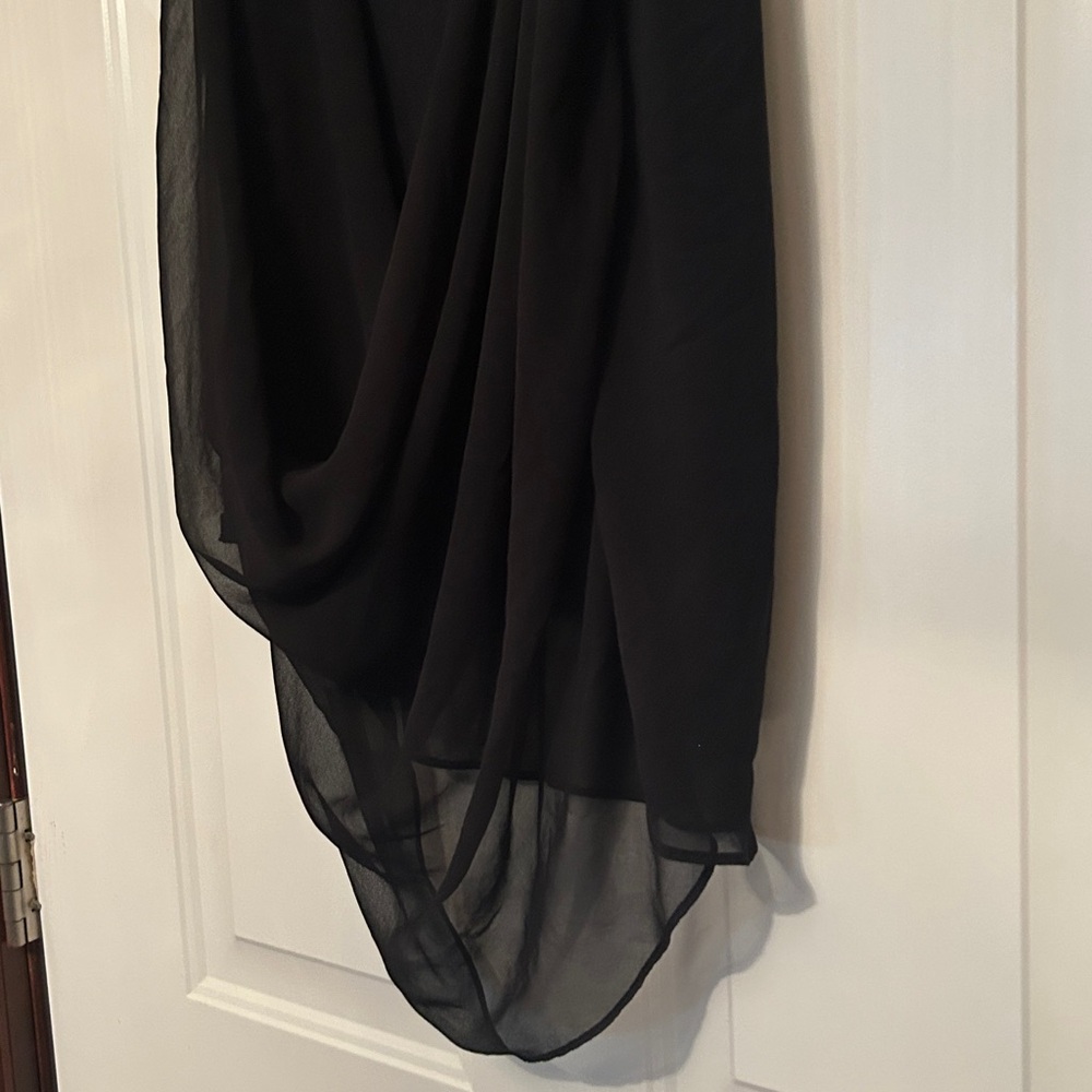 Simply Vera Vera Wang Black Draped Sleeveless Blouse - Picture 3 of 12